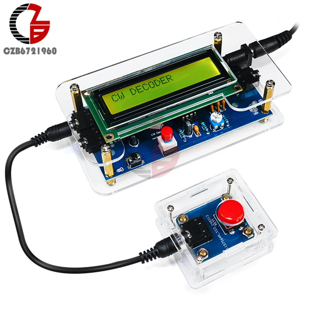 Dc9v cw decoder morse code reader diy cw trainer decoder kit lcd