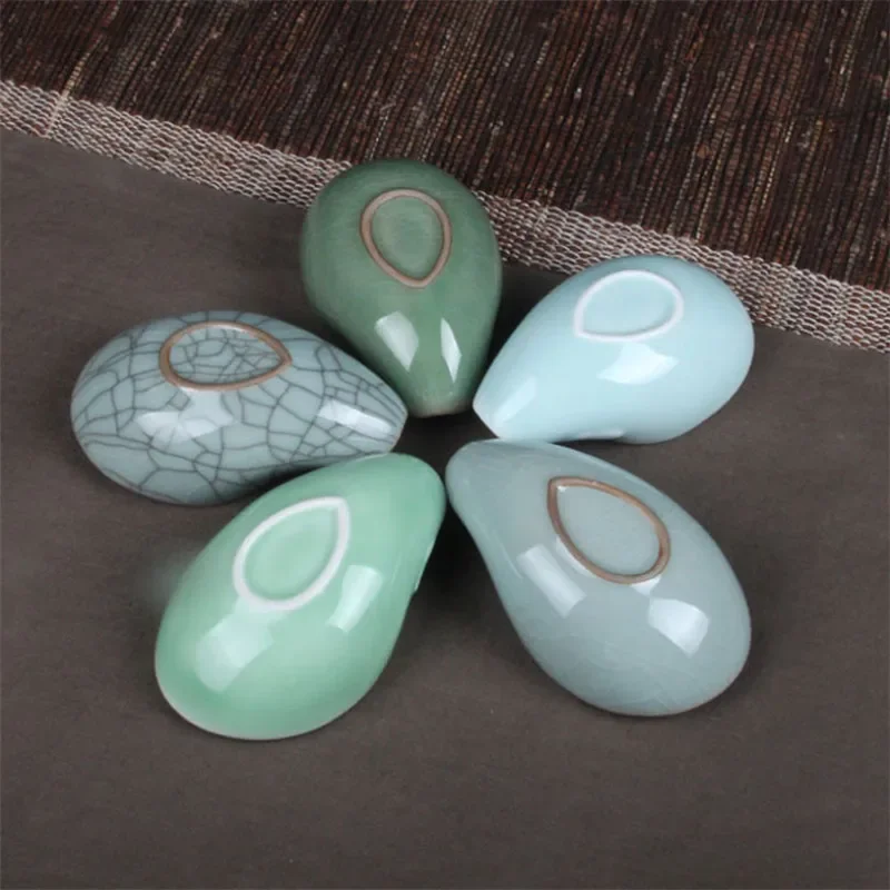 Longquan Celadon Cha He Kung Fu Holder Presentation Vessel Porcelain Tea Boxes Saucer Tea Set Accessories Ceremony