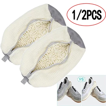 1/2PCS Borsa per scarpe da lavaggio per lavatrice Borsa per lavaggio scarpe con cerniera riutilizzabile Sneaker Kit per la pulizia delle scarpe da tennis Rimuovi lo sporco 1
