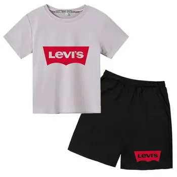 Kids Fashion Summer CR7 Sports Suits 3-14 Years Boys Girls 2pcs Casual Short Sleeve T-shits+Pants Sets Children Idol Clothes