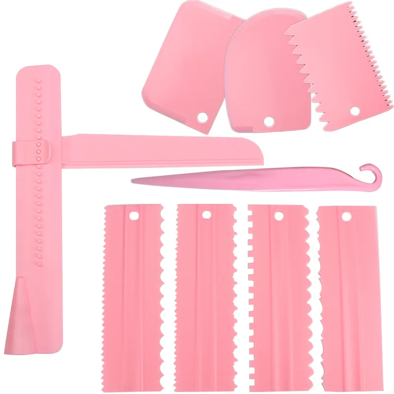 Baking supplies Cake tools Cake decorating kit 9pcs set cake decoration comb Cream demoulding knife adjustable scraper cake smoothing Spatula Baking Pastry tools accessories