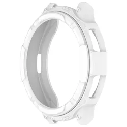 Enhanced Armor TPU Protector Case with Bezel Cover - Soft Protective Shell Bumper for Watch 6 classic 43mm (White)