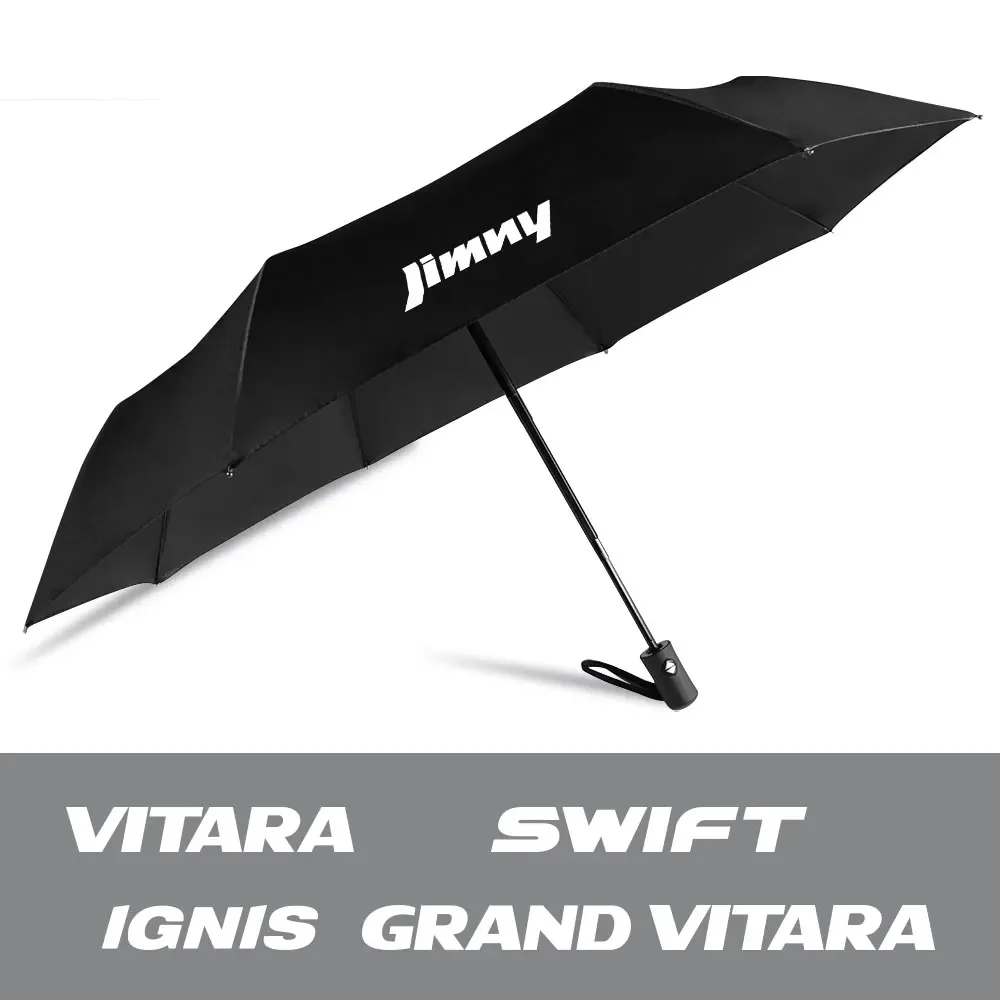 Für Suzuki SX4 Swift Ignis Alto Jimny Samurai Baleno Vitara Grand-Vitara Vollautomatischer dreifach faltbarer Regenschirm Autozubehör – Detail 2