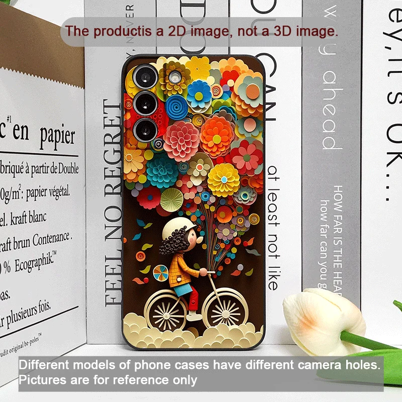 Charming Bicycle Balloon Couple Phone Case Cover