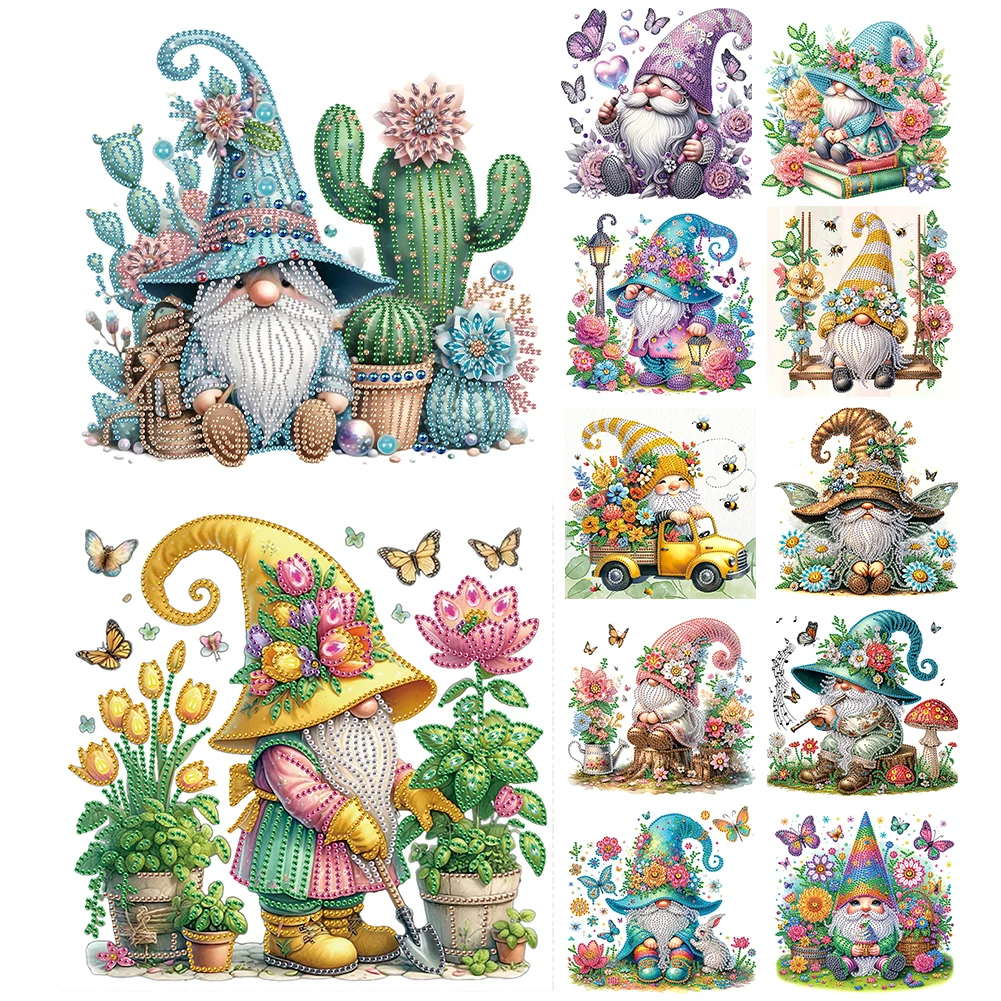 30*30cm 5D DIY Partial Special Shaped Drill Diamond Painting Flower Goblin Art Decor Rhinestone Diamond Painting Home Wall Decor