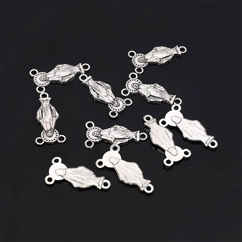 

100 Pieces/Religious Charm Three Hole Necklace Link Charm Pendant Jewelry Making DIY Jewelry Accessories