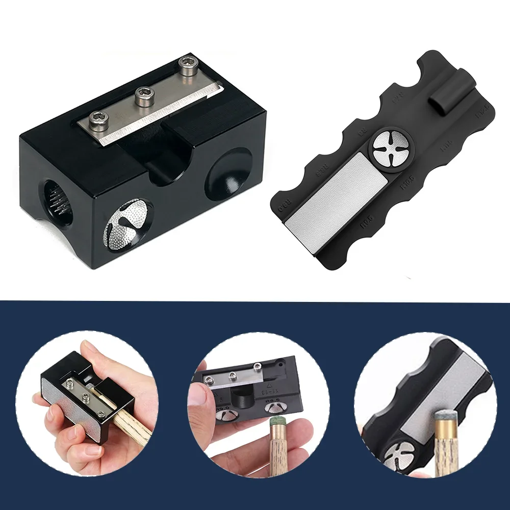 Billiard Cue Tips Grinding Tool Multifunctional Repair Sharpener Cue Head Cutting 8-In-1 Snooker Accessories Polishing Needling