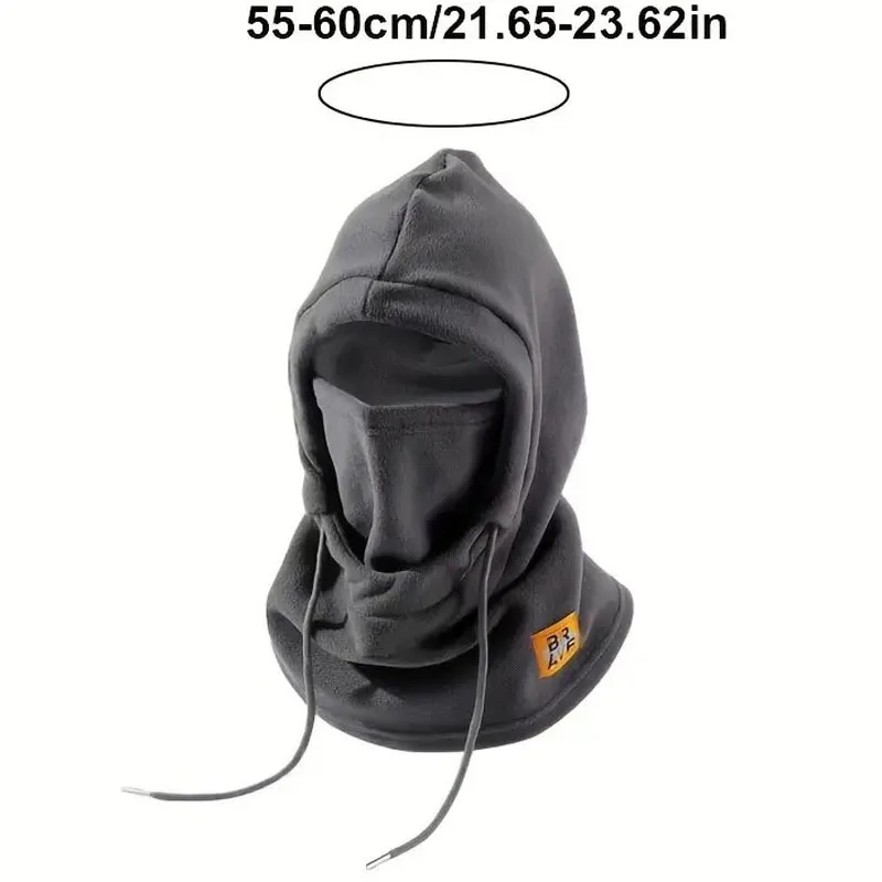 Unisex Balaclava Knit Hood - Windproof Mask with Drawstring Motorcycle...