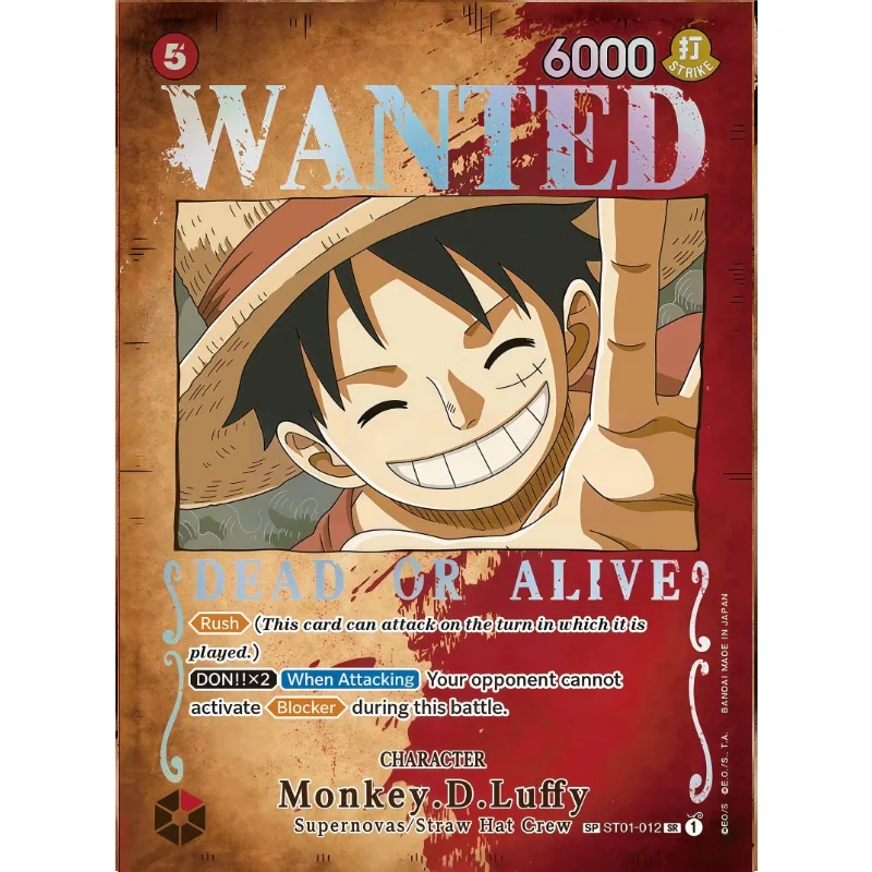 Diy One Piece Wanted Poster Japanese Sets Luffy Ace Sabo Roger Op13 Sec Sp Eustass Kid Op01-051 Op09-004 Shanks Op09-093 Teach
