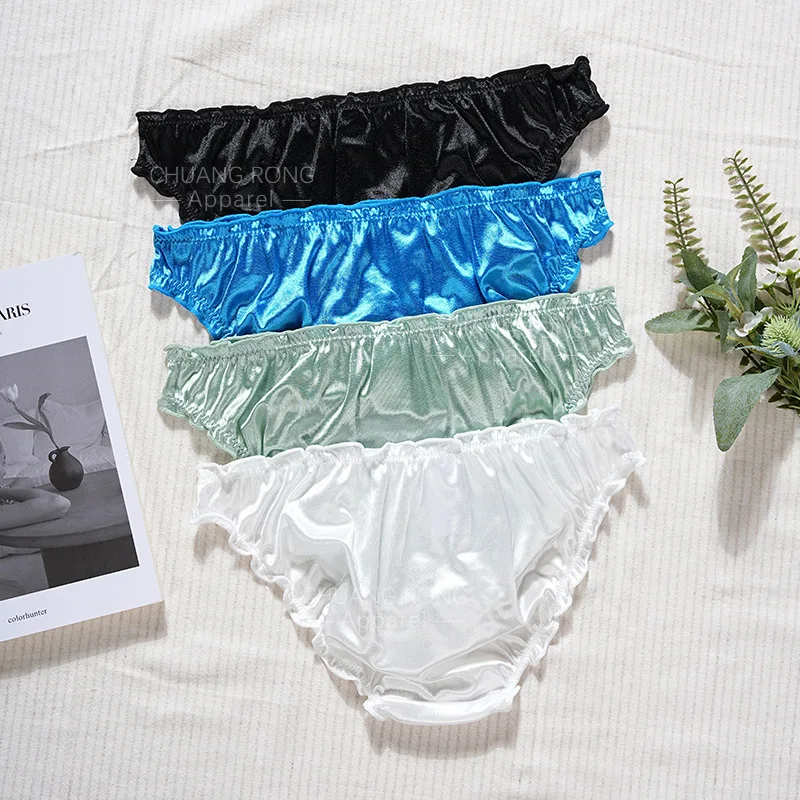 Women's panties Sexy Super Stretch Underpants Female Lingerie Low-Waist Satin Briefs Breathable And Comfortable Underwear