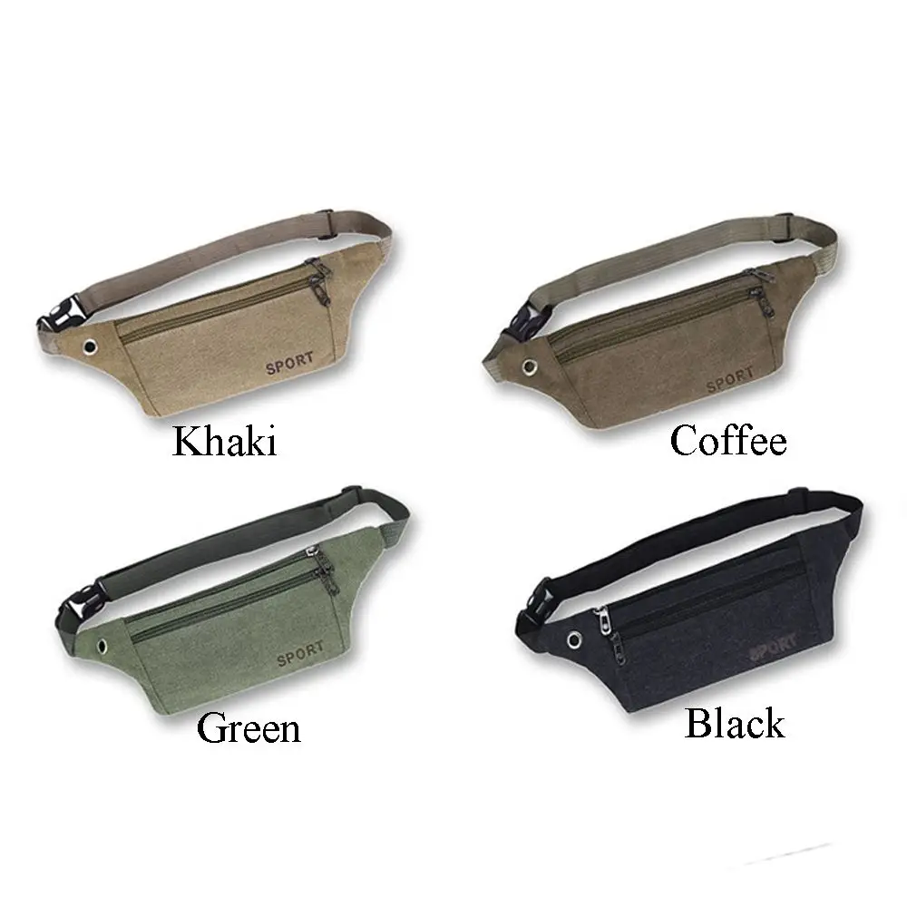 Women's Fashion Casual Wallet Men's Pouch Fanny Pack Waist Packs Canvas Belt Bags Hip Purse