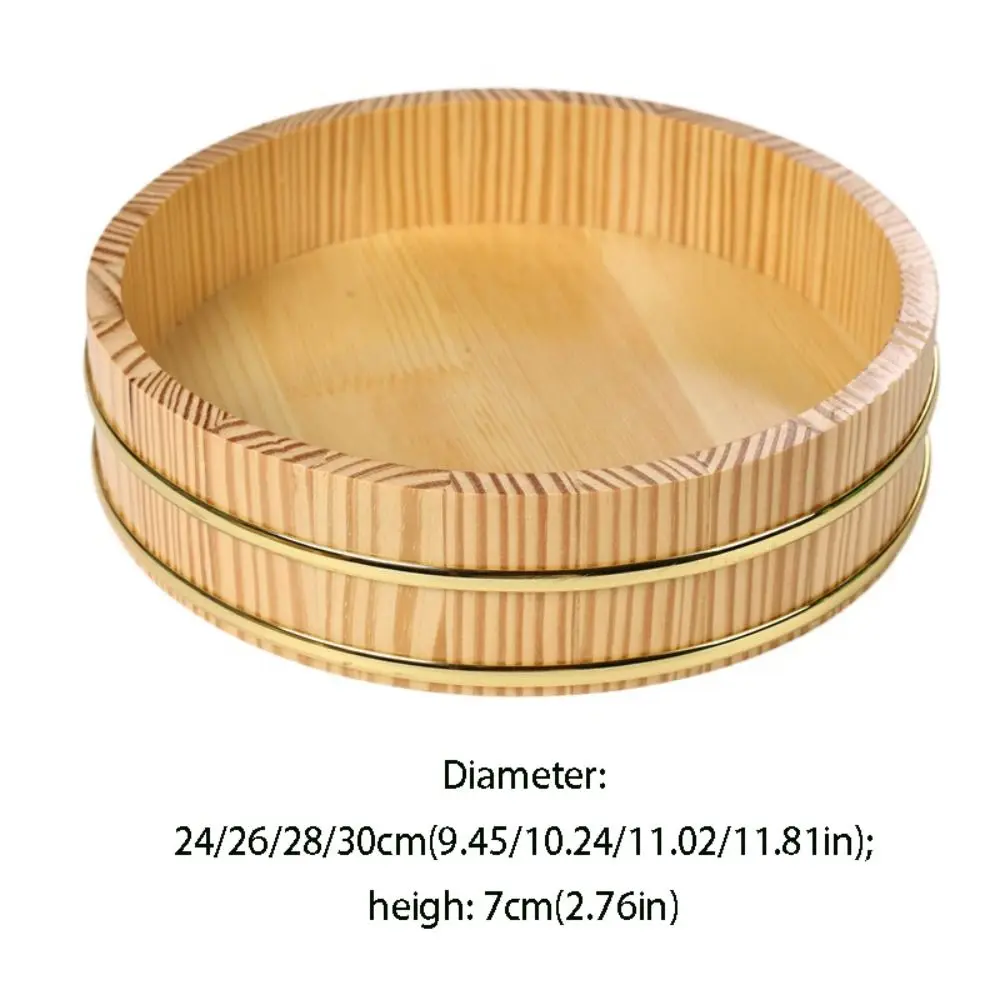 Creative Rice Sushi Bowl Bucket Tub Rustic Exquisite Wood Box Multi-Function Reusable Round Tray Snack Fruit Candies snack bowl snack dish