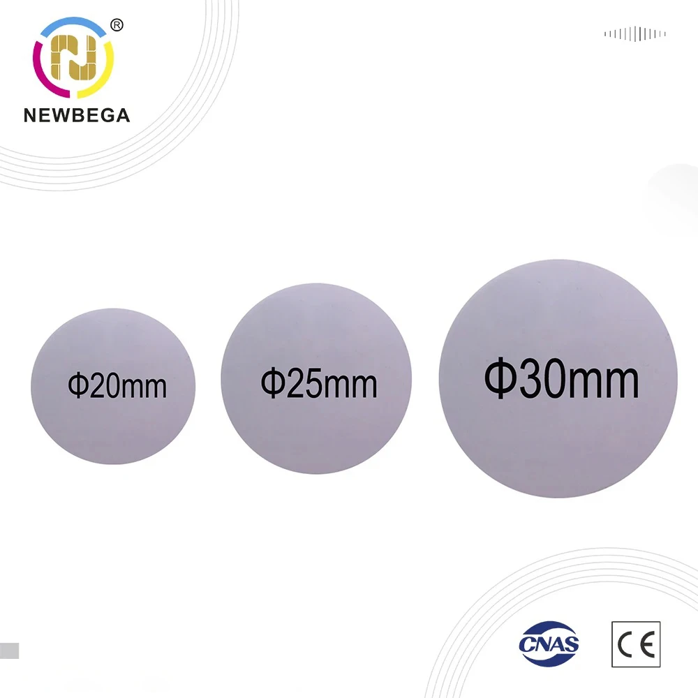 Etiqueta NFC antimetal NTAG213 30mm adhesiva de PVC