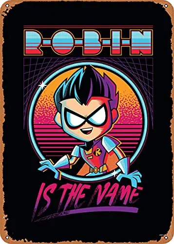 

Robin это название винтажный вид металлический знак патент художественные принты Ретро подарок 8x12 дюймов