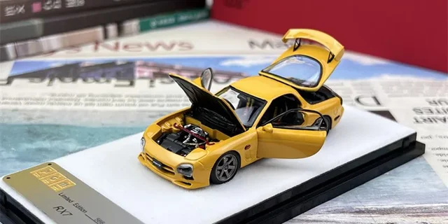 PGM 1:64 Mazda RX-7 FD3S Sports Car Simulation Full Open Limited