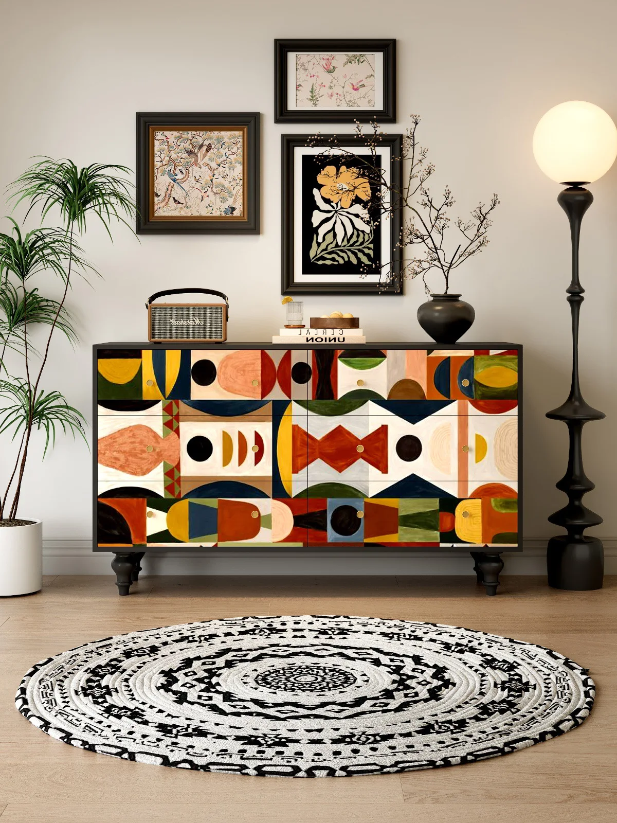 chest of drawers, bedroom multi-functional locker, dining side , living room wall storage