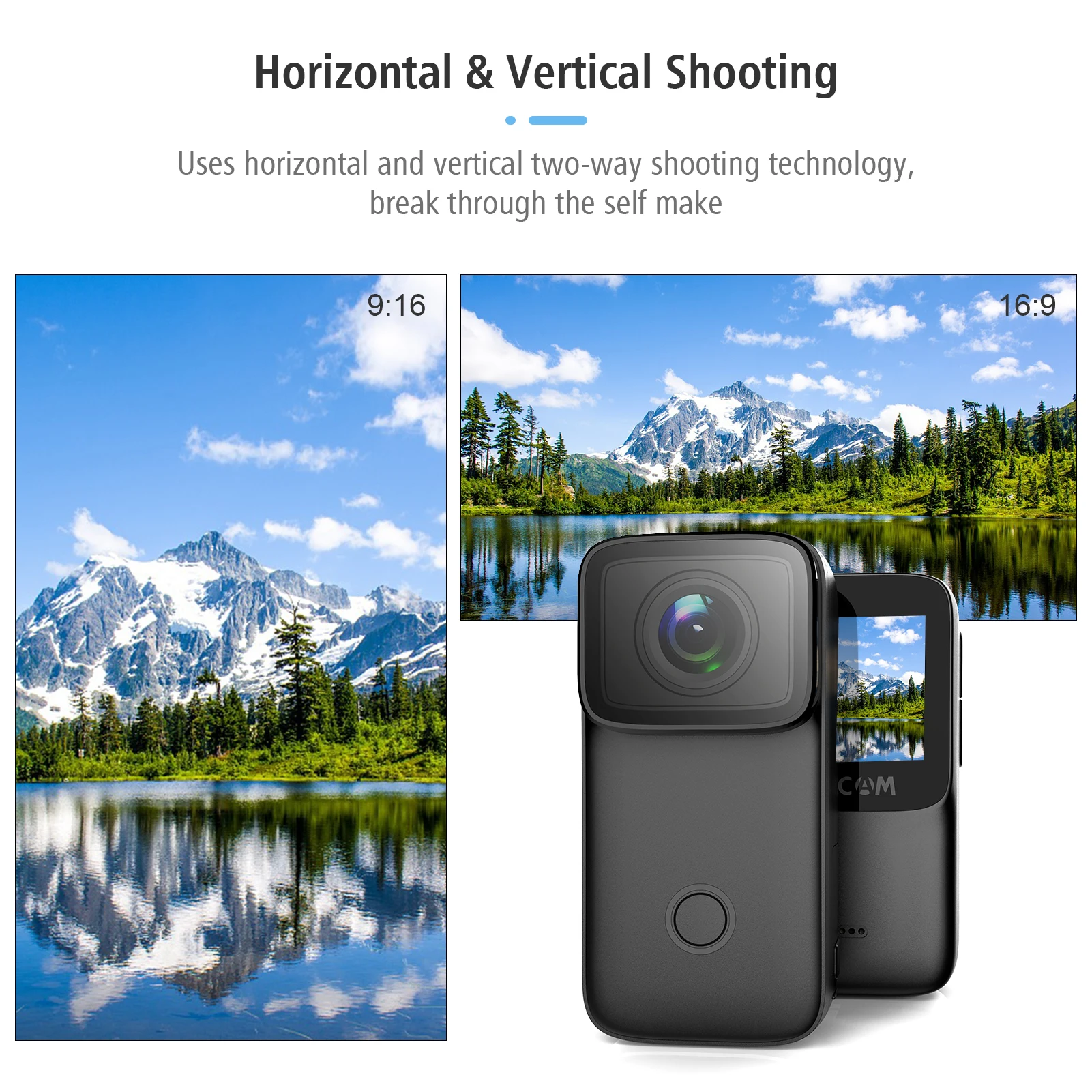 SJCAM C200 4K Mini WiFi Action Camera 1.28-inch IPS Screen 6-Axis Anti-Shake Support Night Vision Built-in Rechargeable Battery 5