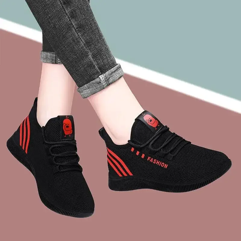 Women Shoes Running Woven Mesh Sports Korean Version Hiking Casual Coconut