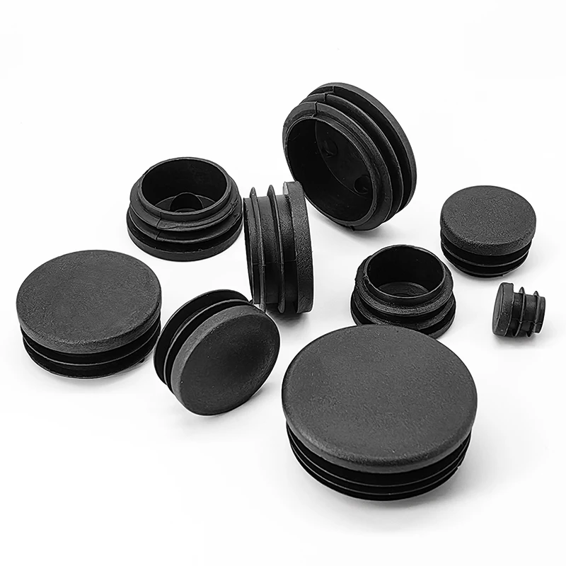 Pipe Plugs 4pcs Round pipe inner plug 25mm tube end cap table chair leg dust cover protector pads leveling feet furniture accessories