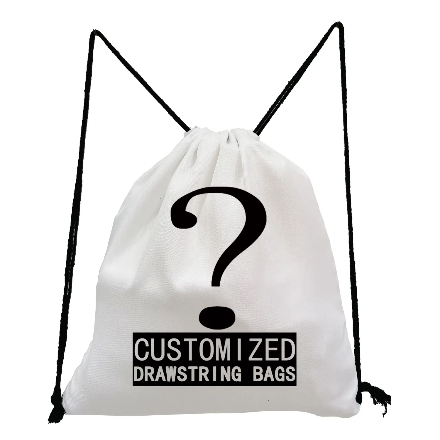 Personal Customize Women Drawstring Bag Child Backpack With Print