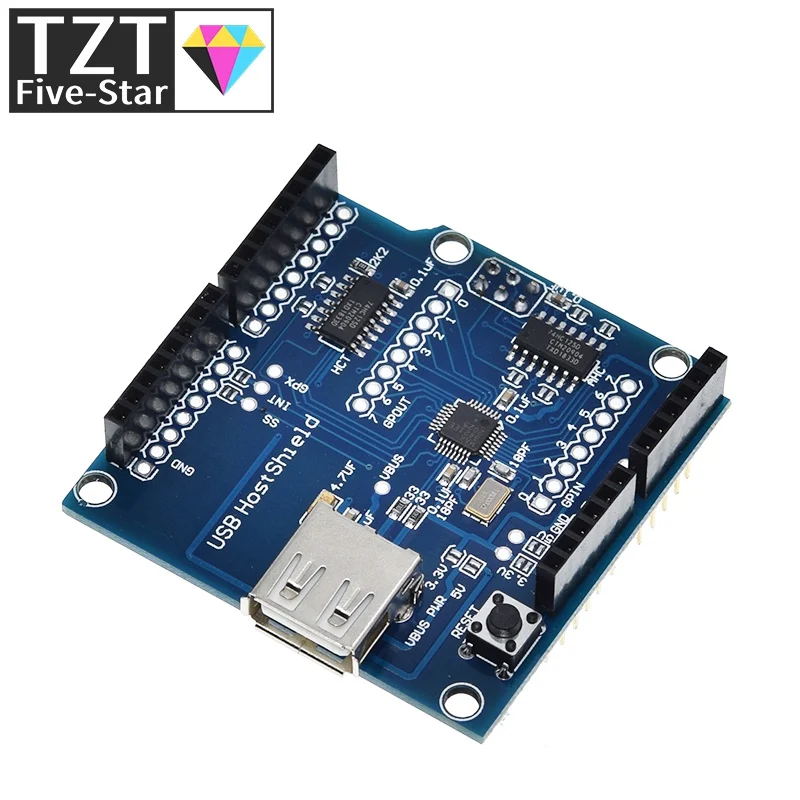 Tzt Usb Host Shield 2.0 Per Arduino Uno Mega Adk Compatibile Per Android Adk Scheda Modulo Elettronico Fai Da Te