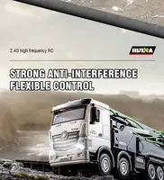 Huina 1/18 11Channel Semi-Alloy Remote Control Diecast Cement Pump Truck Model Construction Engineering Vehicle Children Kid Toy 2