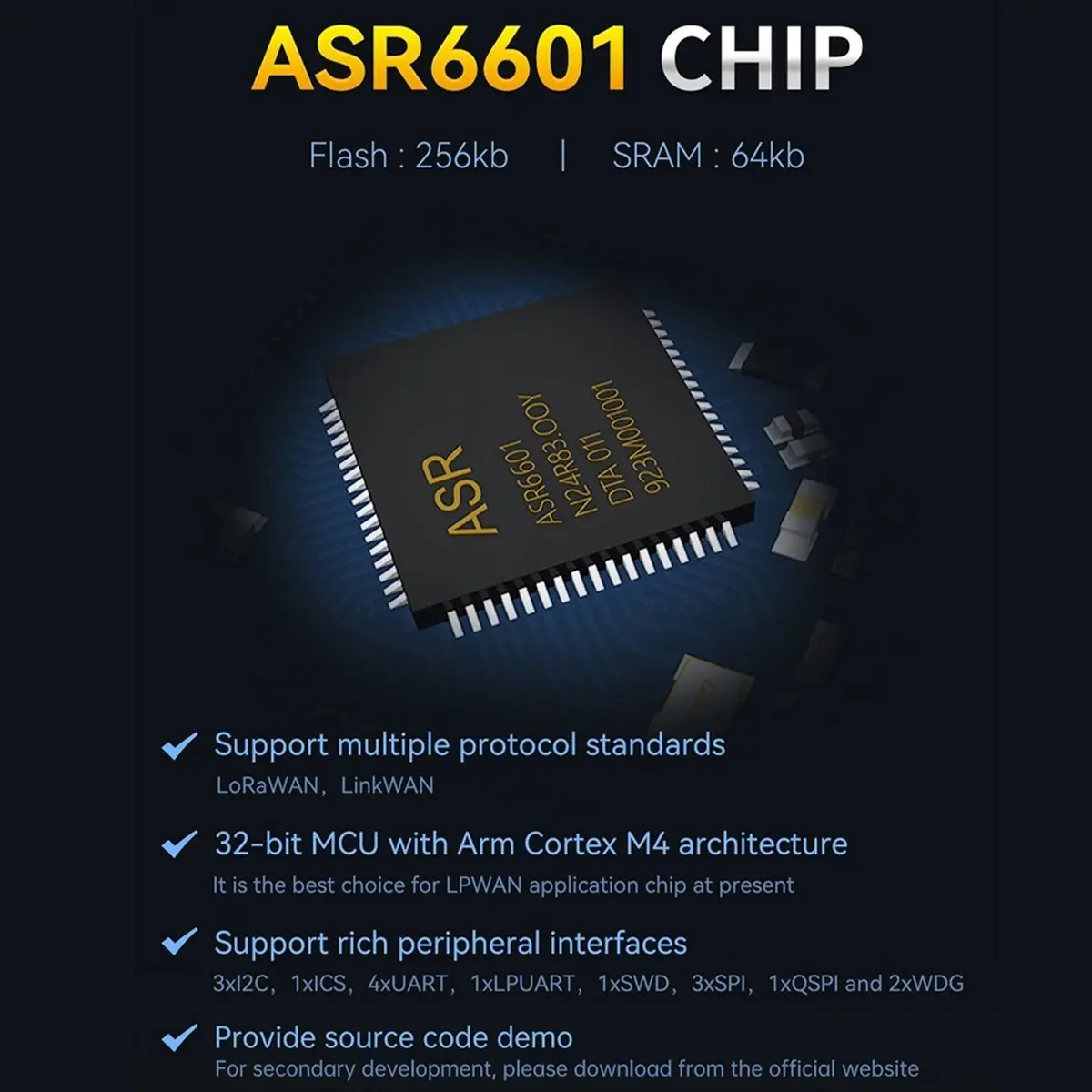 T28C LoRaWAN SoC E78-868LN22S 868MHz LoRa 모듈 ASR6505/6601TXCO 22dBm 무선 트랜시버 SMD IPEX 스탬프 홀 커넥터