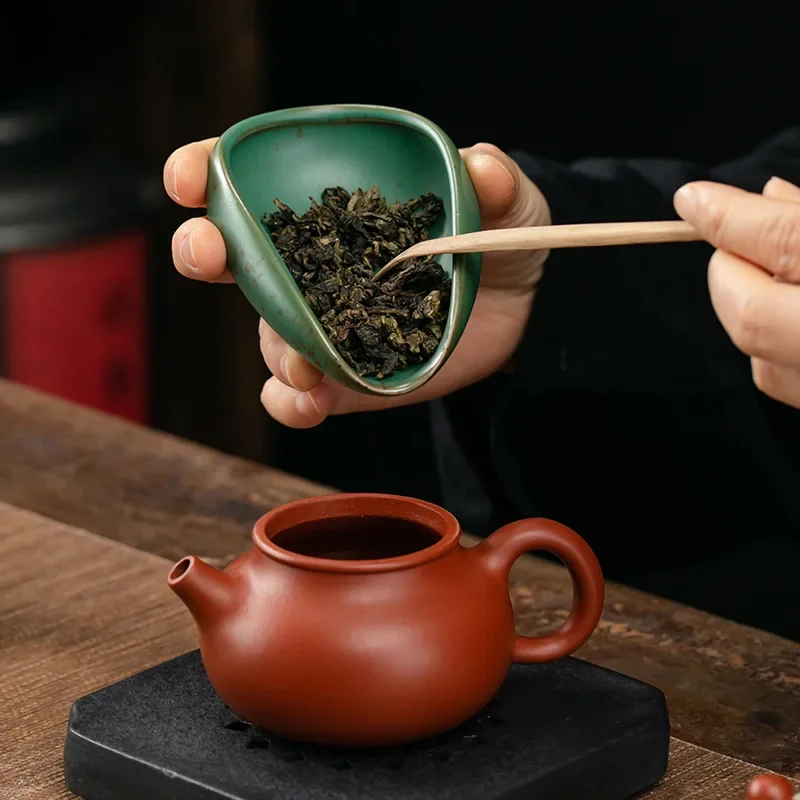 Ceramic Coffee Bean Measuring Cup and Tray