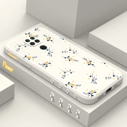 Stunning Flower Silicone Phone Case - Elegant Protection Cover for Redmi Note 11S 5G (White)