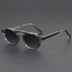 Vintage Tortoiseshell Acetate Unisex Glasses - Fashionable High - Quality Shades (Grey)
