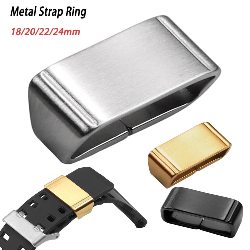 Metal Ring Buckle Watchband Keeper - Movable Strap Holder Loop