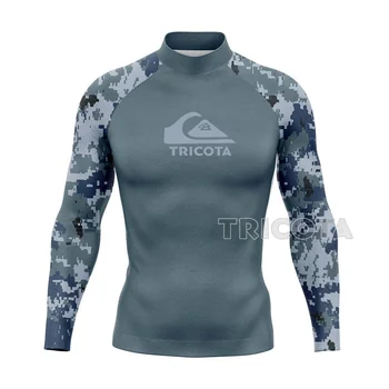 남성용 수영 티셔츠, 해변 수영복, UV 차단 래쉬가드, 다이빙 래쉬가드 수영복, 긴팔 서핑복