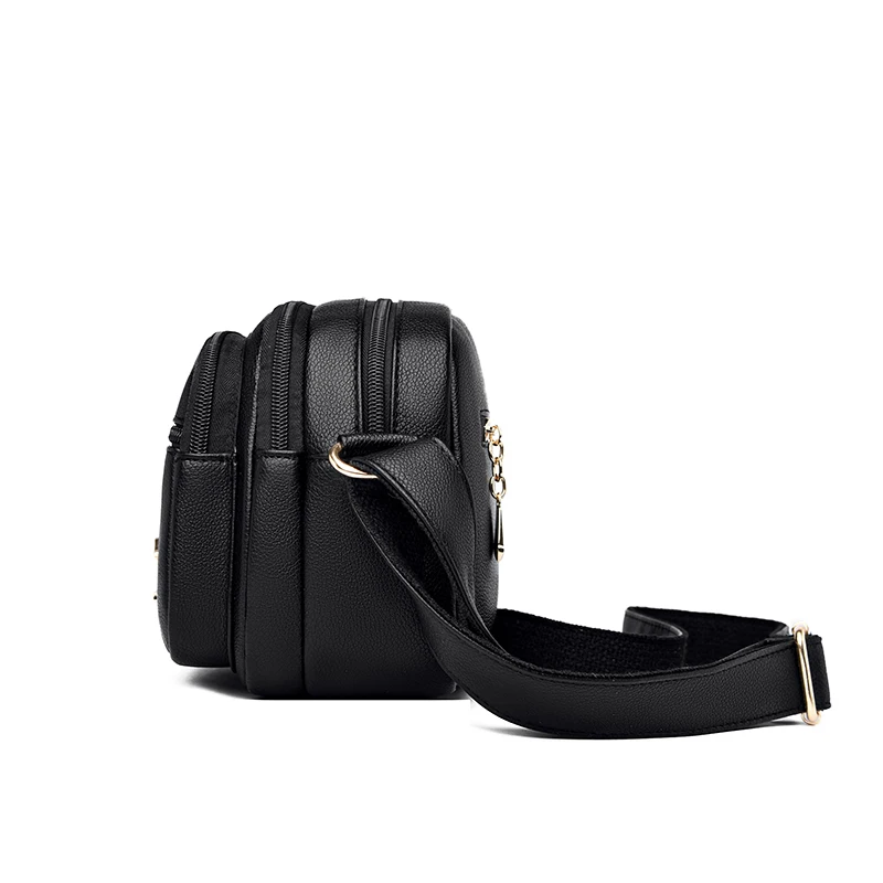 PU Leather Crossbody Bag Women Shoulder Bag Multi-pocket