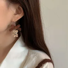 Korean Houndstooth Geometric Love Earrings New Fashion Personality Small Crowd Design Earrings Female Retro Premium Earrings 