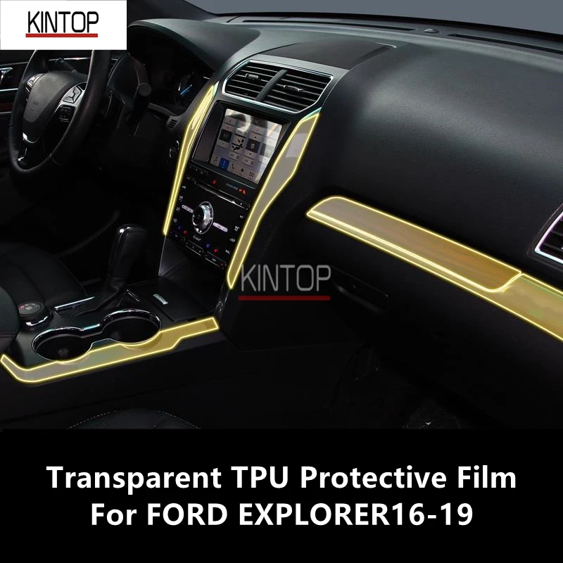 For FORD EXPLORER 16-19 Car Interior Center Console Transparent TPU Protective Film Anti-scratch Repair Film Accessories Refit car interior center console transparent tpu protective film antiscratch repair film accessories refit for bmw g07 x7 2019 2020