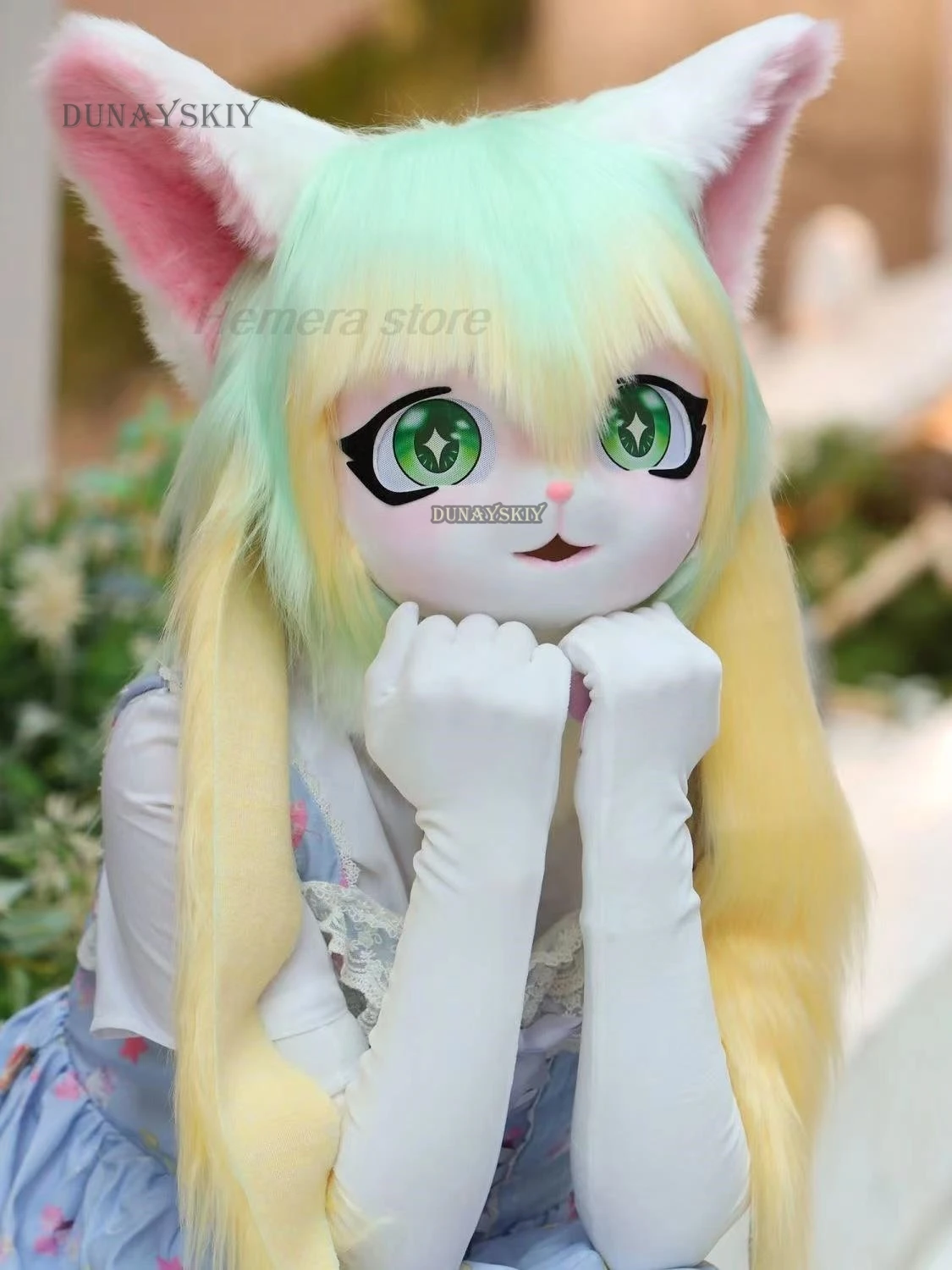 Fursuit Kigurumi Cute Furry Headsets Animal Cosplay Costumes Comiket Furries Rubbit Doll Cat Comiket Furries Doll costumes 11