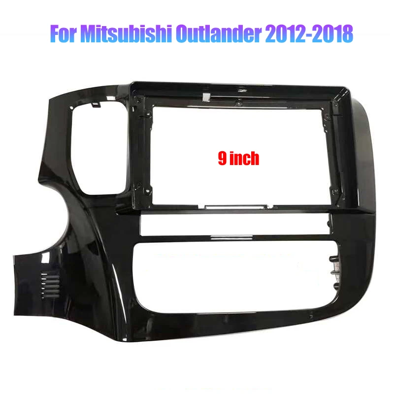 Radio Installation Frame Radio Installation Accessories Radio Frame Radio Panel 9/10.1 inch 2 Din Car Stereo Radio Fascia Panel For Mitsubishi Outlander 2012- Audio Frame Cover Trim Kit Face Bezel