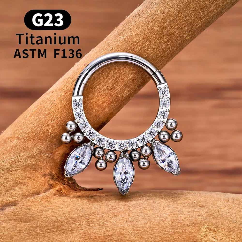 Orecchini a perno in tanio G23 per piercing, labret con filettatura