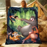 MINISO The Jungle Book HD Art Print Blanket.Oversized Soft Warm Flannel All-season Blanket.Use Sofas,Picnic,Camping Blankets 1