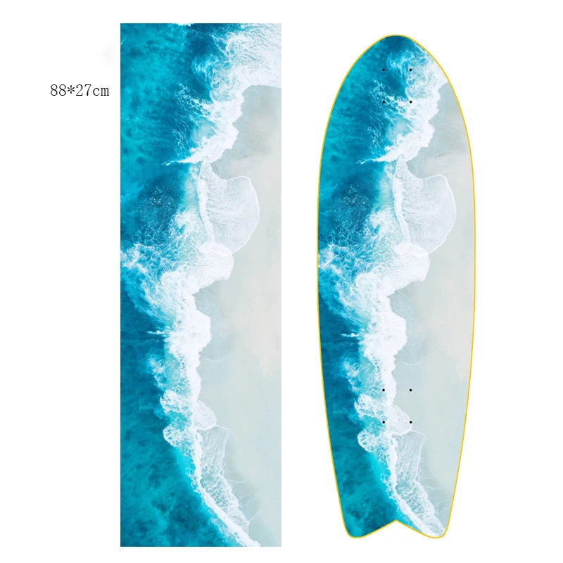 880x270 MM Emery Waterproof Skateboard Sand Paper Grip Tape Self Adhesive Longboard Tape