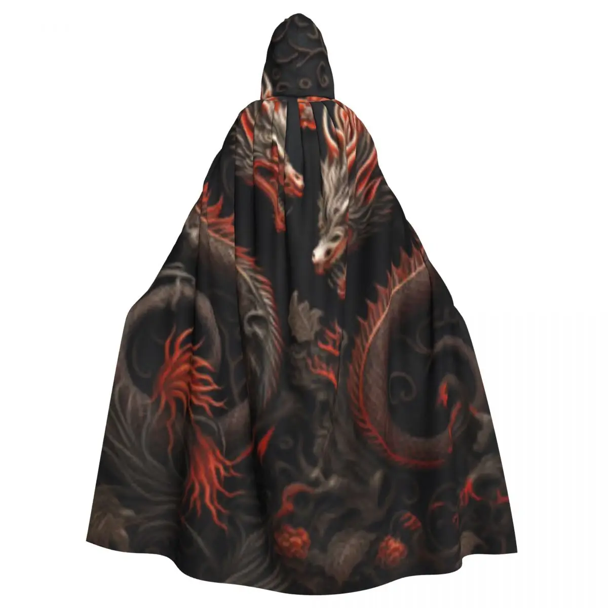 

Hooded Cloak Unisex Cloak with Hood Dragons Print Cloak Vampire Witch Cape Cosplay Costume