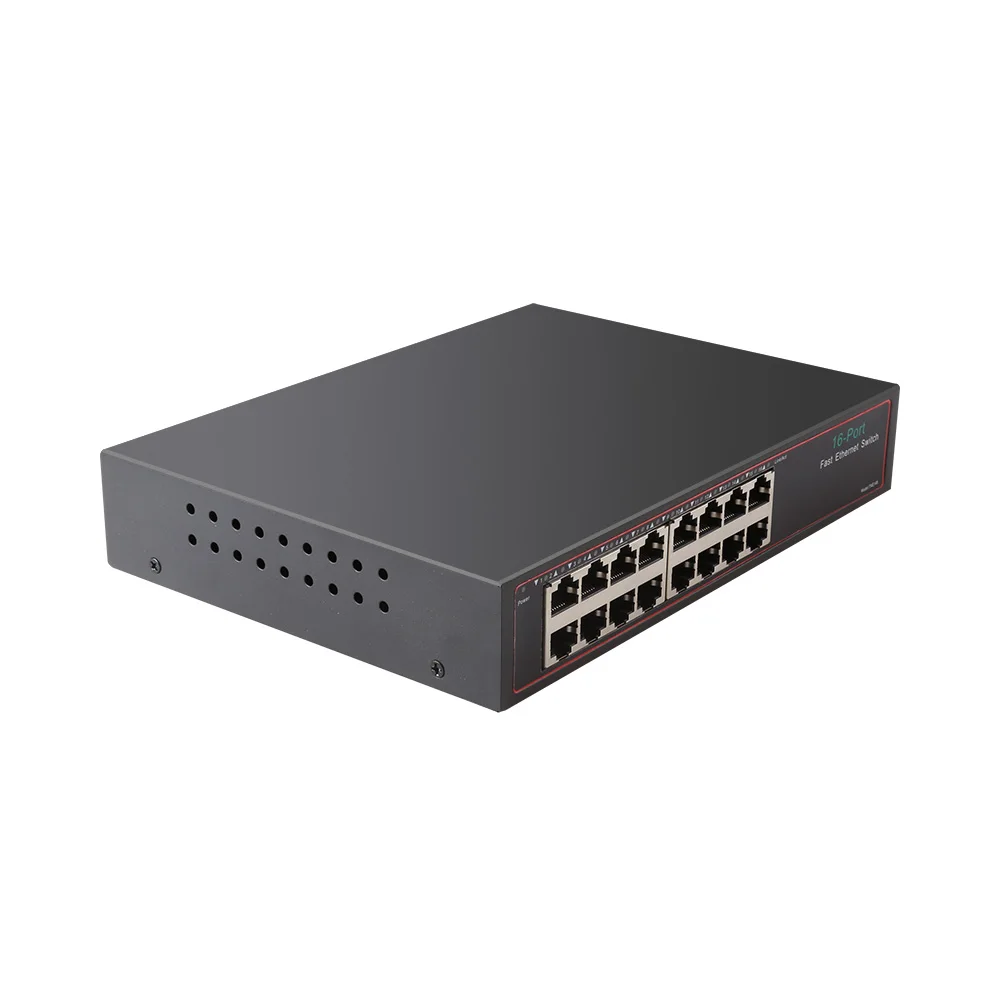 

16-портовый 100m + 2-портовый коммутатор 1000m + 1sfp Poe