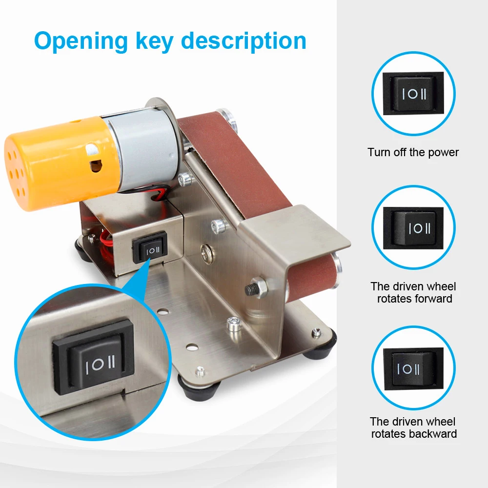Belt Sander 30MM FIRECORE Knife Cutter Edges Sharpener Electric 7 Speed Regulation DIY Polishing Grinding