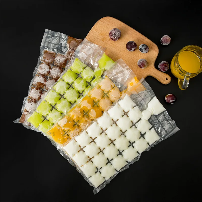 Disposable Summer Ice Cube Mold Ice Tray 10Pcs Ice Cube Maker Film Frozen Passion Fruit Homemade Home Mould Kitchen Supplies New