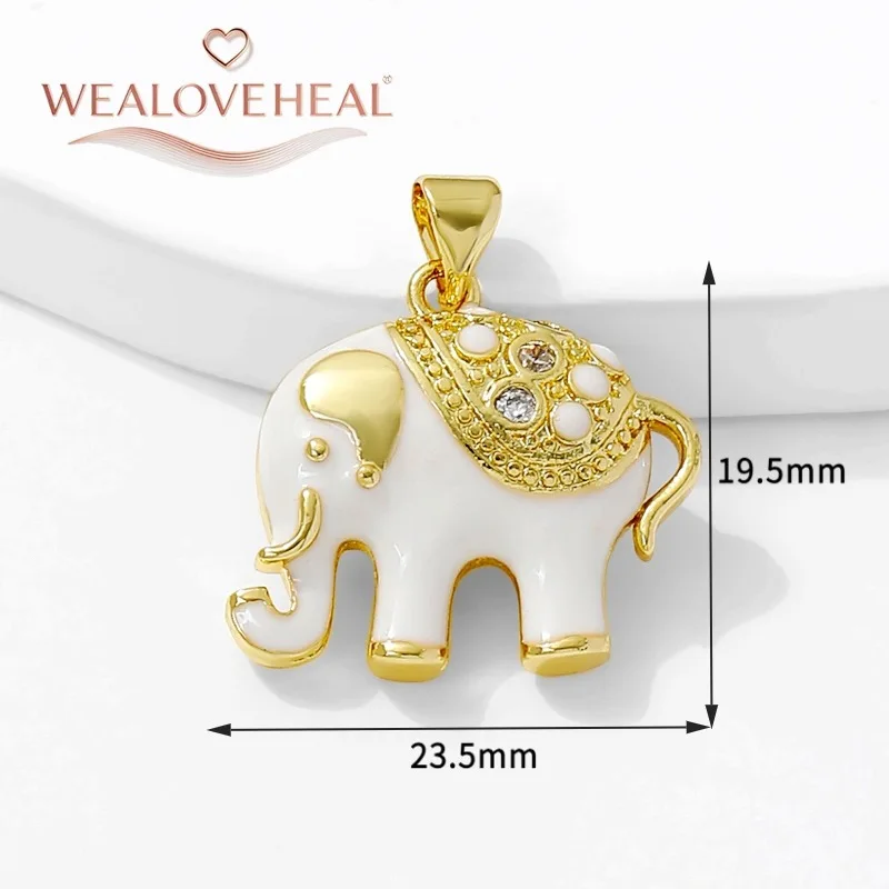 Mode Niedlichen Emaille Zirkonia Tier Elefant Charms Anhänger Für DIY Halskette Armband Handgemachte Schmuck Machen Zubehör – Detail 18