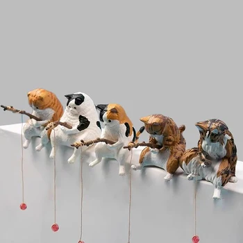 Mini Cat Fishing Aquarium Decor 1