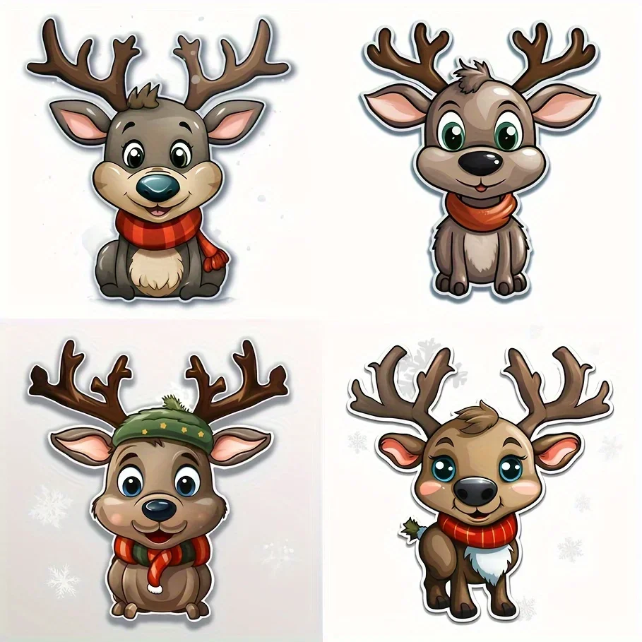 

Car Sticker Wallpaper 4 In1 Christmas Reindeer Christmas Santa Claus Motorcycle Acesssories Car Acesssories