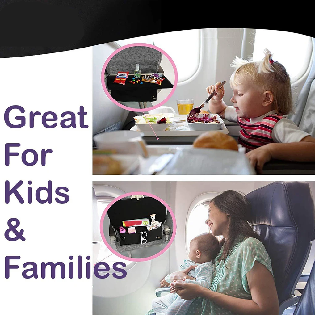 Multi Functional Storage Airplane Tray Cover Organizer Must-Have Travel Essential For Flying Airplane Tray Cover For Travel