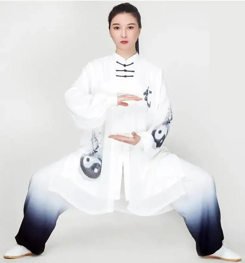 Women Cotton Tai Chi Suit Chinese Style Kung Fu Wushu Martial Arts Uniform Performance Jacket Pants Oriental Exercise Clothing
