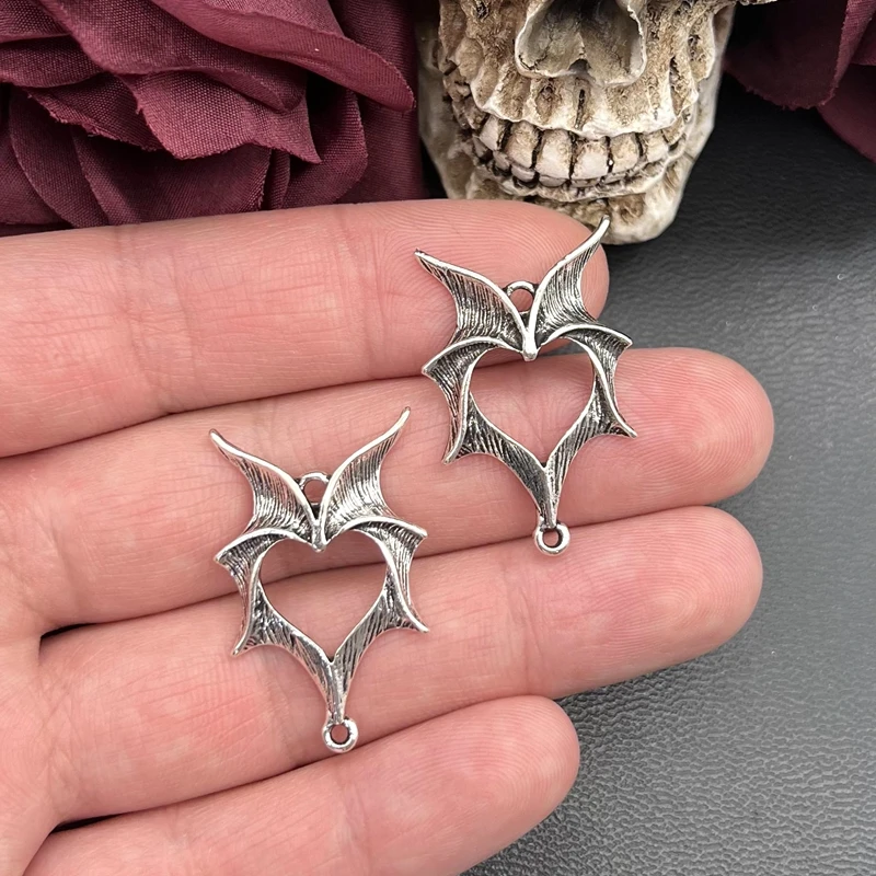 8pcs 35*22mm Goth Demon Wings Bat Wings Connectors Charms Designer Charm Fit Jewelry Making DIY Jewelry Findings